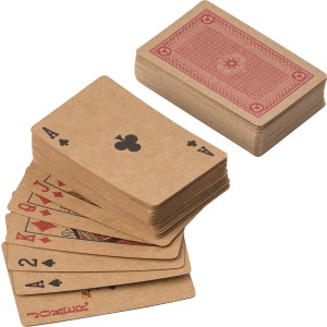Recycled carton card decks Arwen, Brown/Khaki (Games)