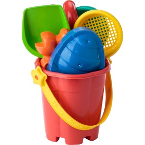 Recycled PP beach bucket Mateo, Multicolor (Games)