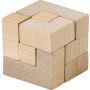 Wooden cube puzzle, brown