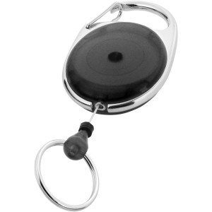 Gerlos roller clip keychain, solid black (Lanyard, armband, badge holder)