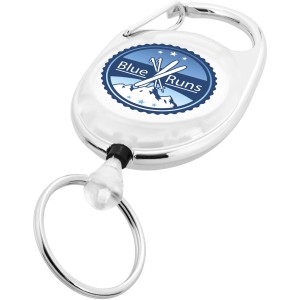 Gerlos roller clip keychain, White (Lanyard, armband, badge holder)