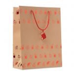 Gift paper bag with pattern, red (CX1497-05)