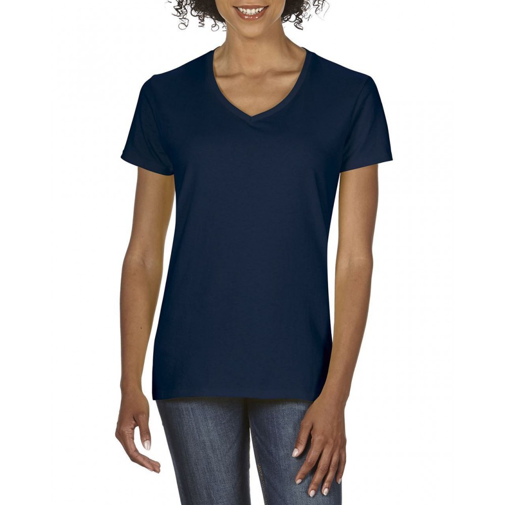 navy v neck t shirt ladies