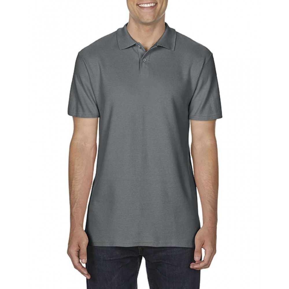 charcoal polo shirt