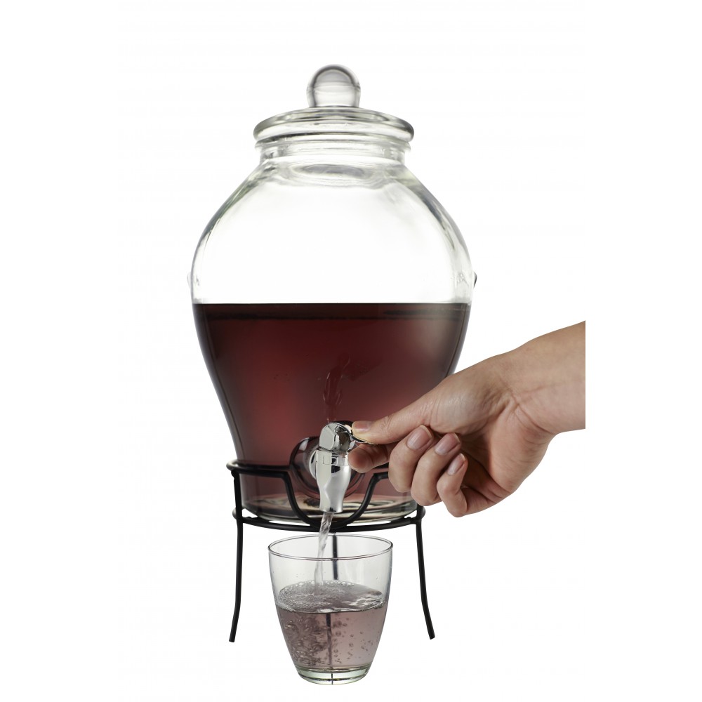 Glass 6,3 litre beverage dispenser, neutral (Water bottles