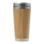 Bamboo thermos travel cup (400 ml), brown