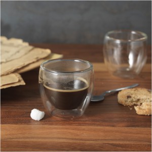 Boda 2-piece glass espresso cup set, Transparent, Transparen (Glasses)