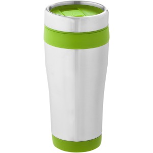 Elwood 470 ml insulated tumbler, Silver,Lime green