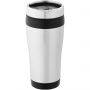 Elwood 470 ml insulated tumbler, Silver, solid black