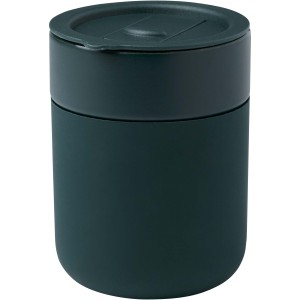 Java 330 ml ceramic tumbler with silicone wrap and plastic l