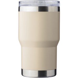 Recycled stainless steel travel mug (350 ml) Ayen, beige