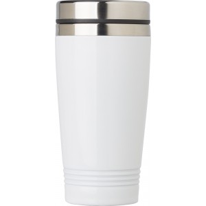 Stainless steel drinking mug (450 ml) Velma, white (Thermos)