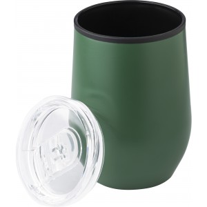 Stainless steel travel mug Zoe, forest green (Glasses)