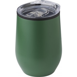 Stainless steel travel mug Zoe, forest green (Glasses)