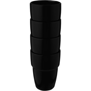 Staki 4-piece 280 ml stackable mug gift set, Solid black (Glasses)