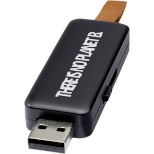 Gleam 8GB light-up USB flash drive, Solid black (Pendrives)