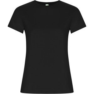 Golden short sleeve women's t-shirt, Black