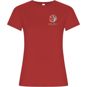 Golden short sleeve women's t-shirt, Red (T-shirt, 90-100% cotton)