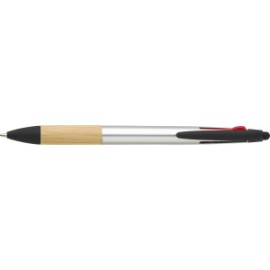 ABS 3 colour ink ballpen Malachi, silver