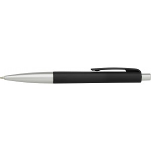 Plastic ballpen with blue ink., black