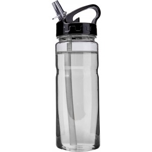 Transparent water bottle (550ml), black (Sport bottles)