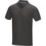 Graphite short sleeve men's GOTS organic polo, Storm grey