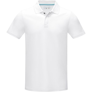 Graphite short sleeve men's GOTS organic polo, White (Polo shirt, 90-100% cotton)