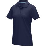 Graphite short sleeve women's GOTS organic polo, Navy (3750949)