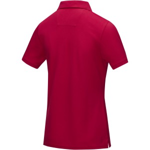 Graphite short sleeve women's GOTS organic polo, Red (Polo shirt, 90-100% cotton)