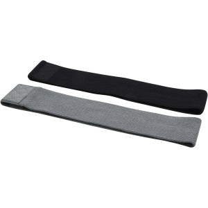 Grip 2-piece resistance band set, Solid black, Grey (Sports equipment)