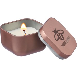 Metal candle Laurie, rose gold