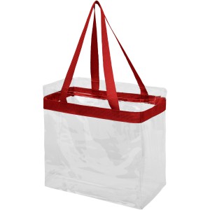 Hampton transparent tote bag, Red, Transparent clear (Shopping bags)