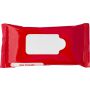 Bag with 10 wet tissues., red