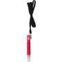 Lanyard with spray bottle and torch, red