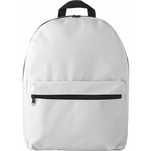 Backpack with front pocket Dave, white
