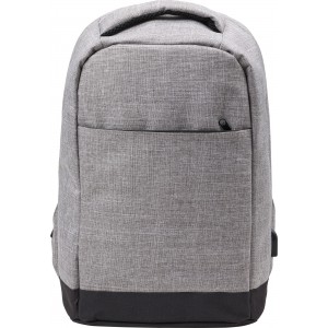 Polyester (600D) backpack Cruz, light grey