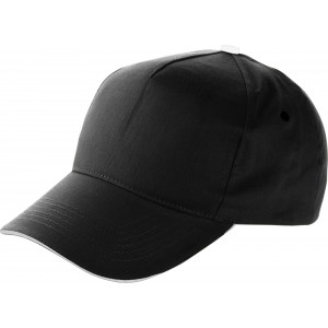 Cap with sandwich peak, black (Hats)