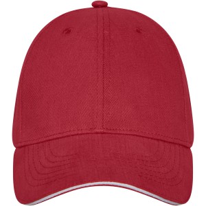 Darton 6 panel sandwich cap, Red (Hats)
