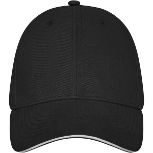 Darton 6 panel sandwich cap, Solid black (Hats)