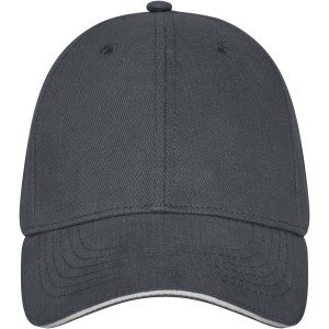 Darton 6 panel sandwich cap, Storm grey (Hats)