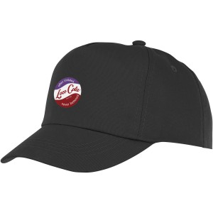 Feniks kids 5 panel cap, solid black (Hats)