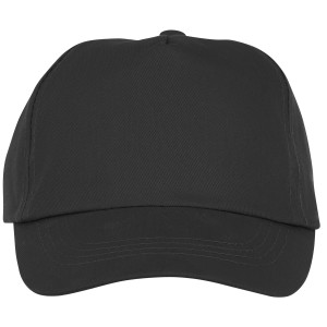 Feniks kids 5 panel cap, solid black (Hats)