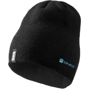Level beanie, solid black (Hats)