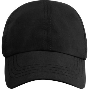 Mica 6 panel GRS recycled cool fit cap, Solid black (Hats)