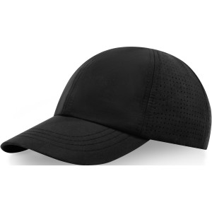 Mica 6 panel GRS recycled cool fit cap, Solid black (Hats)