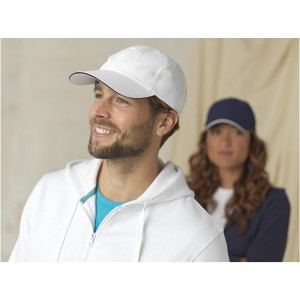 Morion 6 panel GRS recycled cool fit sandwich cap, Navy (Hats)