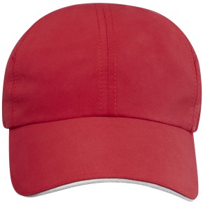 Morion 6 panel GRS recycled cool fit sandwich cap, Red (Hats)