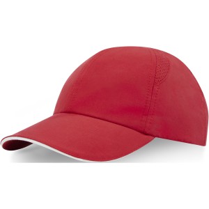 Morion 6 panel GRS recycled cool fit sandwich cap, Red (Hats)