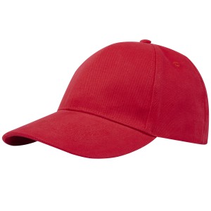 Trona 6 panel GRS recycled cap, Red (Hats)