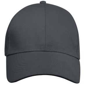 Trona 6 panel GRS recycled cap, Storm grey (Hats)